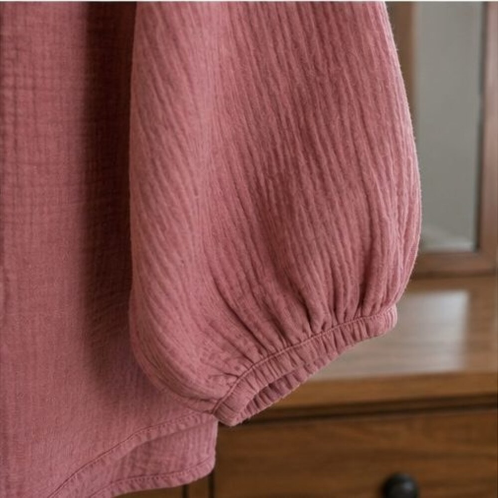 Rust Pleated Blouse - Picture 5 of 6